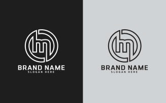 Modern M letter Circle Shape Logo Design - Brand Identity