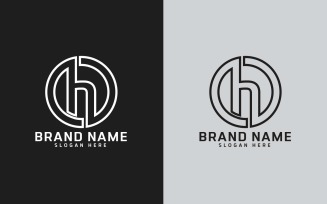 New Brand H letter Circle Shape Logo Design -Small Letter