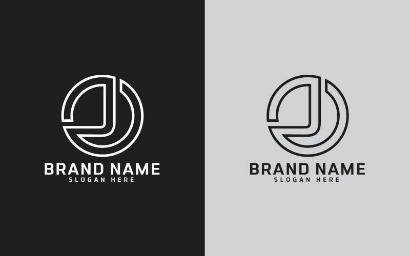 New Brand J letter Circle Shape Logo Design Logo Template