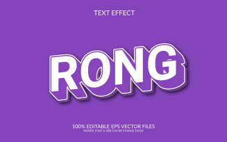 Rong 3D Editable Vector Eps Text Effect Template