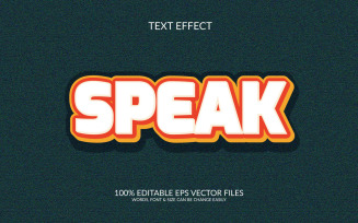 Speak 3D Editable Vector Eps Text Effect Template