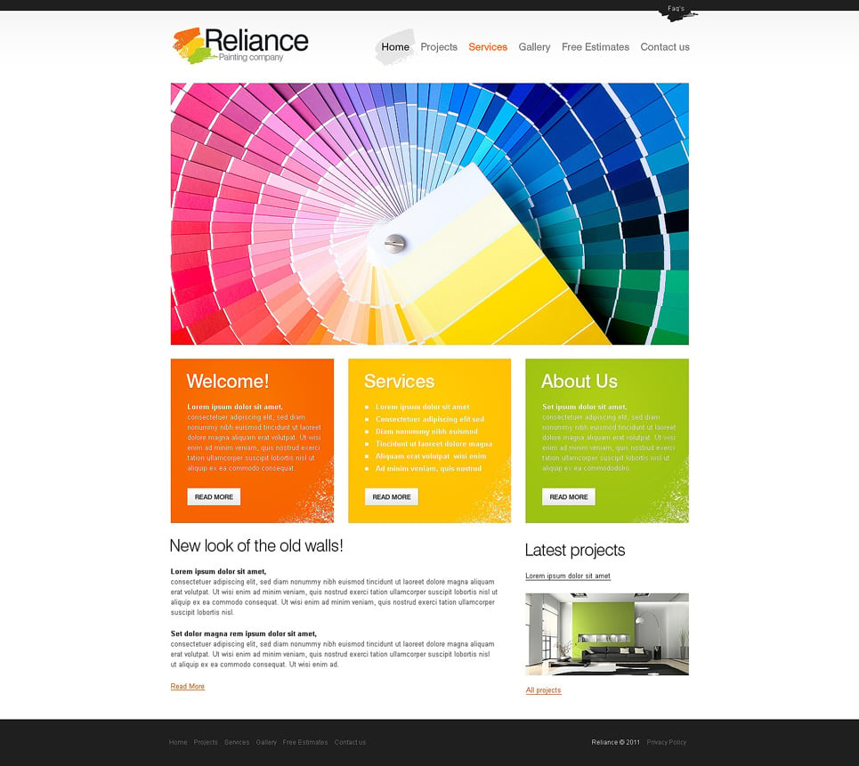 Painting Company Website Template #35130