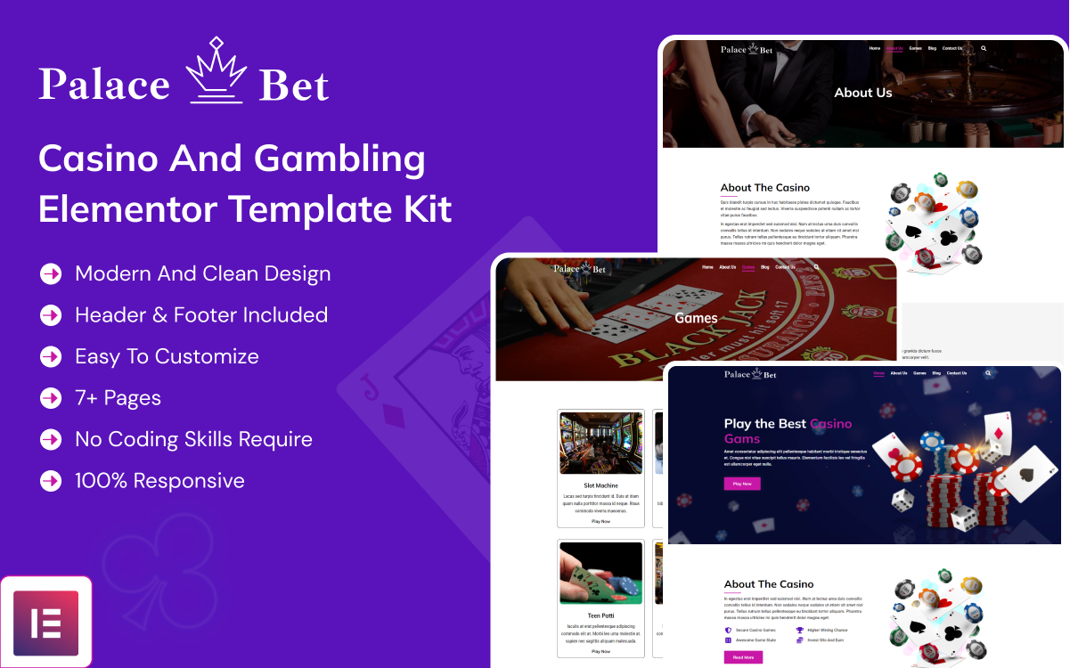 Kit Graphique #351053 Casino Blackjack Divers Modles Web - Logo template Preview