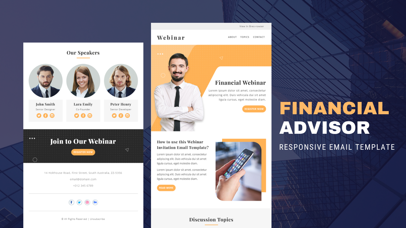 Financial Webinar – Responsive Email Template