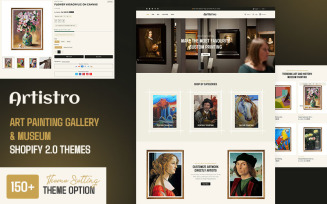 Artistro - Art Painting Gallery & Museum Shopify 2.0 Themes