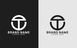 Brand T letter Circle Shape Logo Design