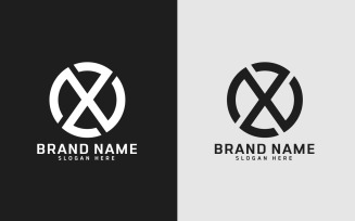 Brand X letter Circle Shape Logo Design - Brand Identity