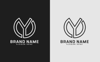 Brand Y letter Circle Shape Logo Design