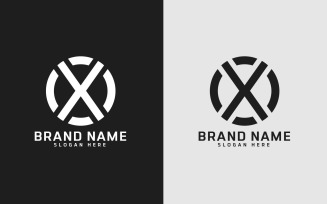 Creative X letter Circle Shape Logo Design - Brand Identity