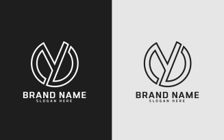 Creative Y letter Circle Shape Logo Design - Small Letter