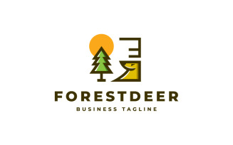 Forest Deer Logo Template