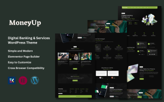 MonyUp - Digital Banking & Card Paymnet Services WordPress Theme
