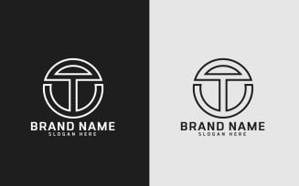 New Brand T letter Circle Shape Logo Design