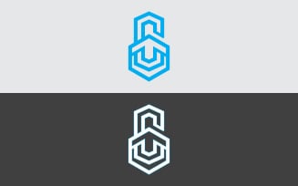 Simple Company Monogram Logo Design Template