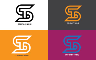 Simple ST Company Logo Design Template