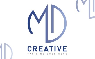 M and D Letter Logo Template - Monogram Logo