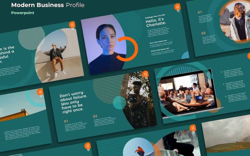 Modern Company Profile Powerpoint PowerPoint Template