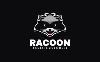 Raccoon Simple Mascot Logo 1