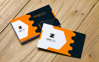 Azure Blaze Corporate Identity Business Card Template