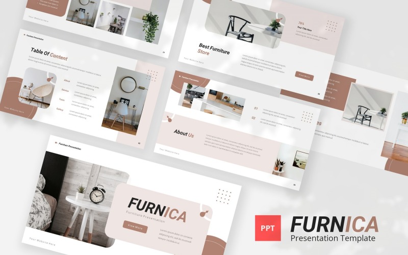 Furnica — Furniture Powerpoint Template PowerPoint Template