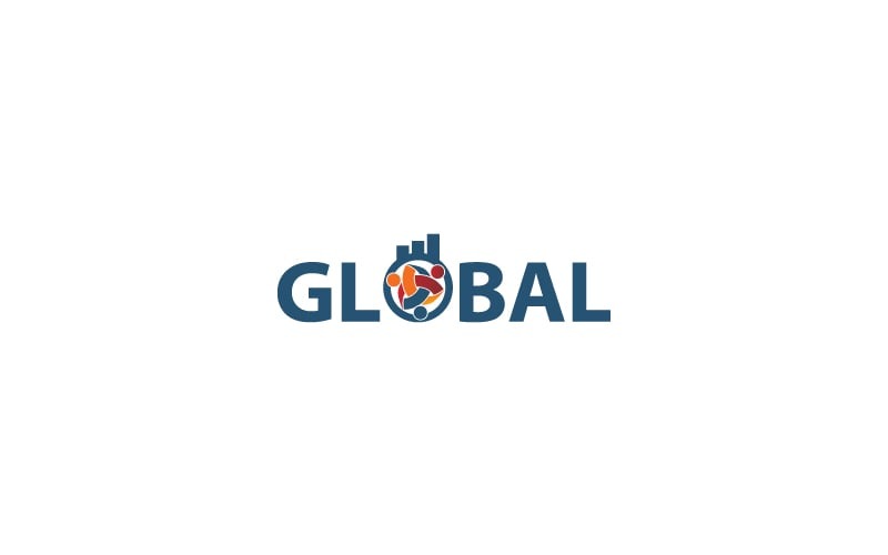 Global Business Investment Management Solution logo Logo Template