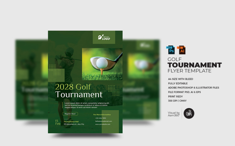 Golf Tournament Flyer Template... Corporate Identity