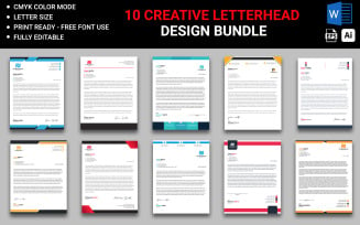 Letterhead design bundle - creative and professional letterhead