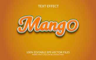 Mango 3D Editable Vector Eps Text Effect Template