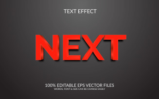 Next 3D Editable Vector Eps Text Effect Template