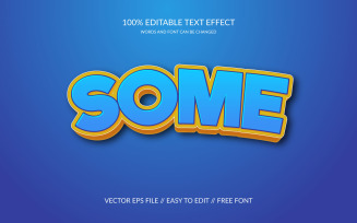 Some Editable Vector Eps 3D Text Effect Template Design