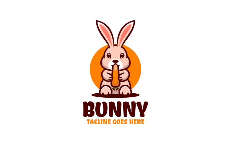 Bunny Mascot Cartoon Logo 2 Logo Template