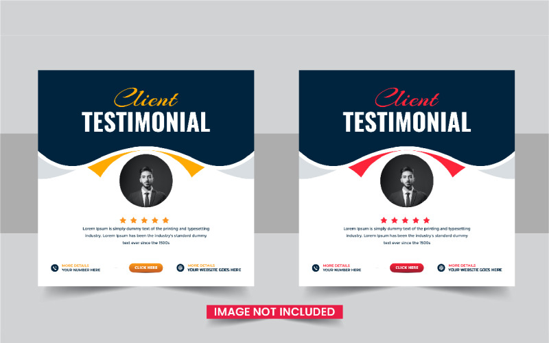 Creative customer feedback or Review social media post template Corporate Identity