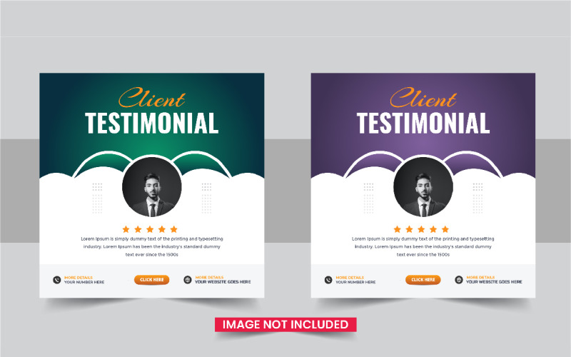 Customer feedback or Review social media post design layout Corporate Identity