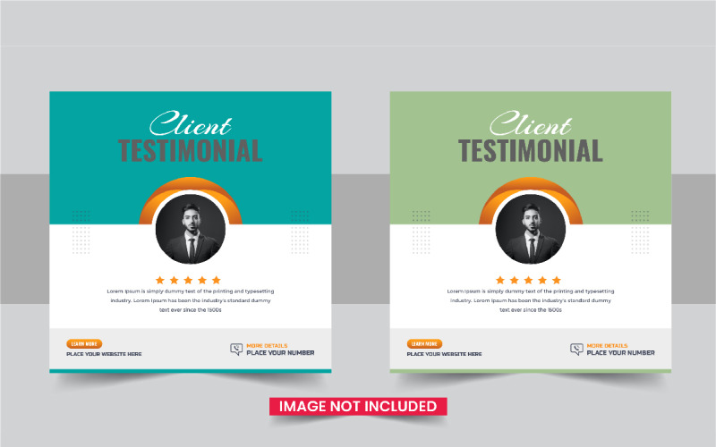 Customer feedback or Review social media post template Corporate Identity