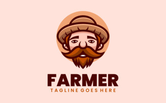 Farmer Mascot Cartoon Logo 1