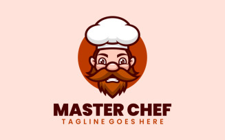 Master Chef Mascot Cartoon Logo