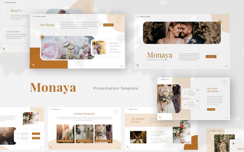 Monaya — Wedding Powerpoint Template PowerPoint Template