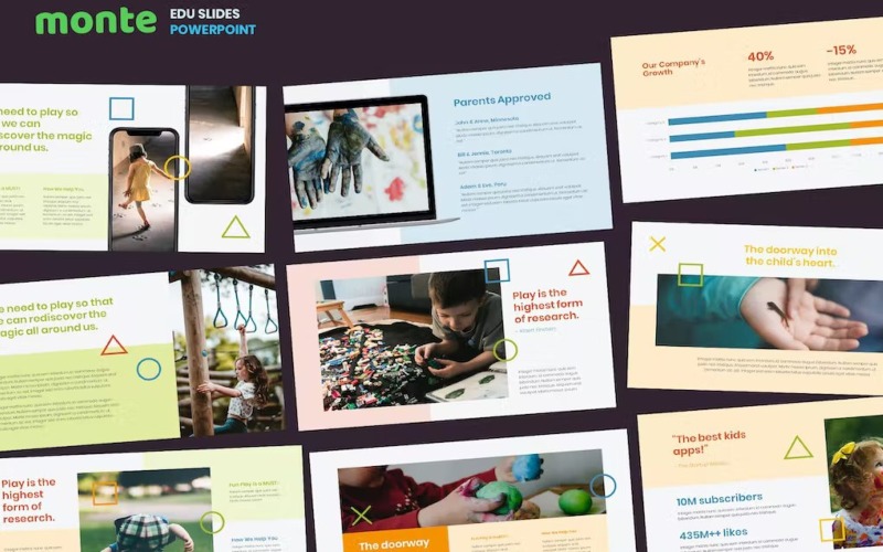 Monte - Education Theme Powerpoint Template PowerPoint Template