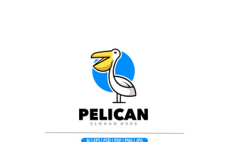 Pelican simple logo mascot design
