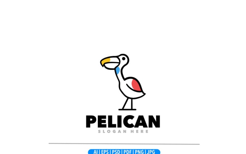 Pelican symbol logo design template Logo Template