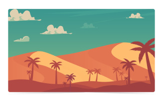 Vector desert Landscape illustration