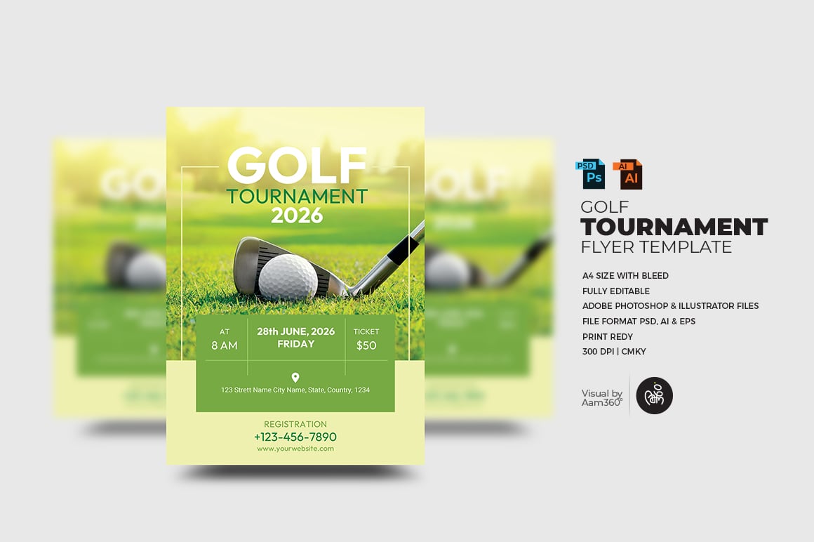 Template #351433 Advertisement Golf Webdesign Template - Logo template Preview
