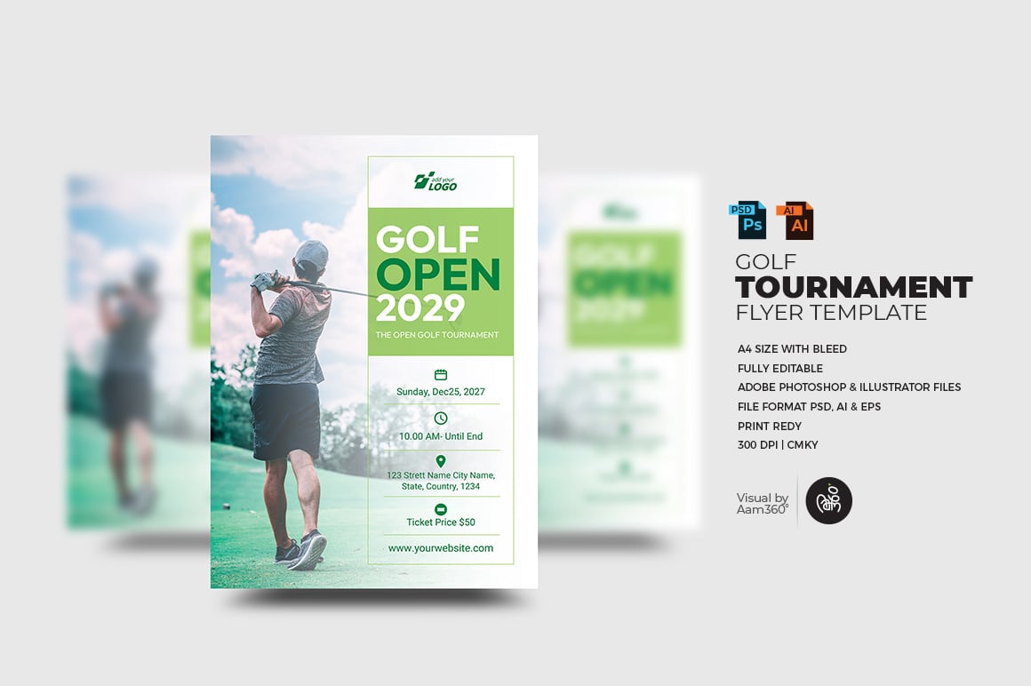 Template #351434 Advertisement Golf Webdesign Template - Logo template Preview