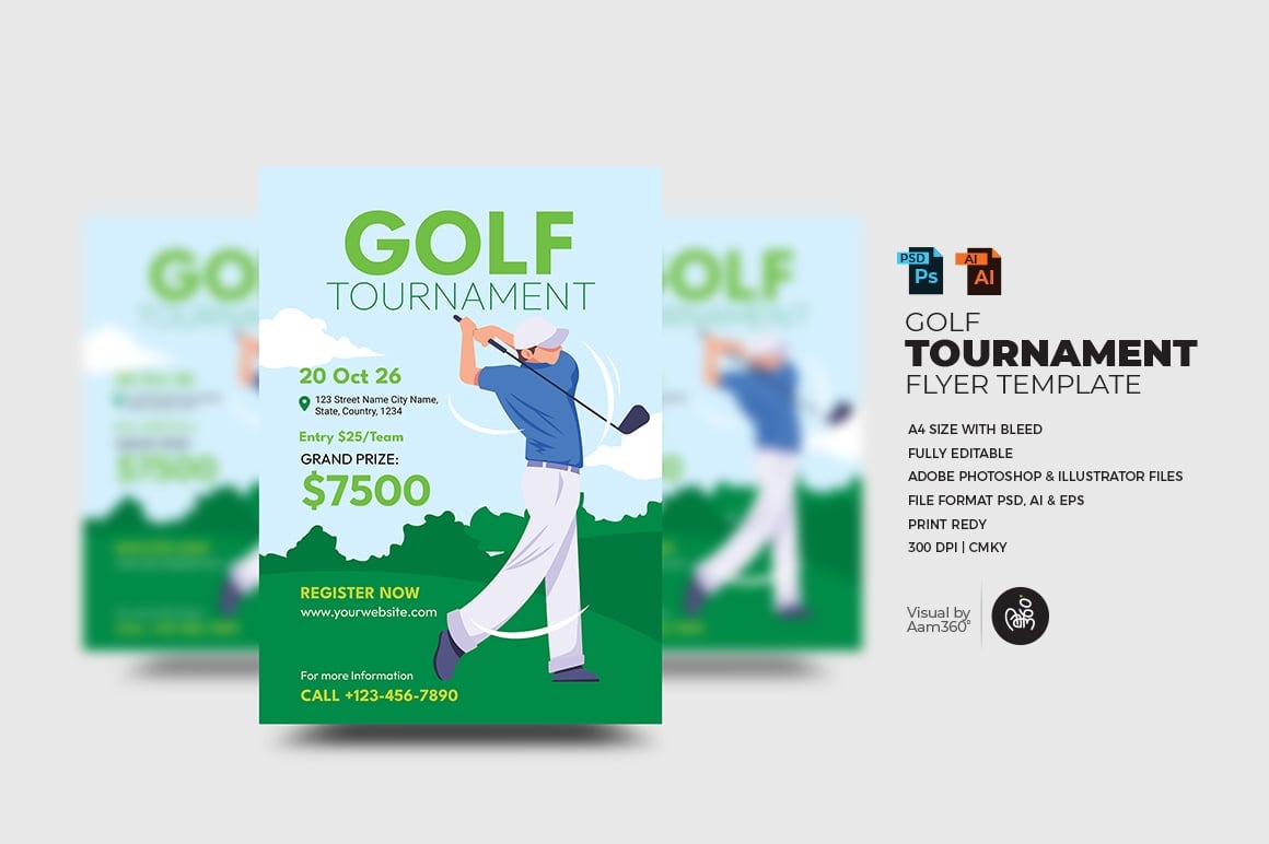 Template #351435 Advertisement Golf Webdesign Template - Logo template Preview