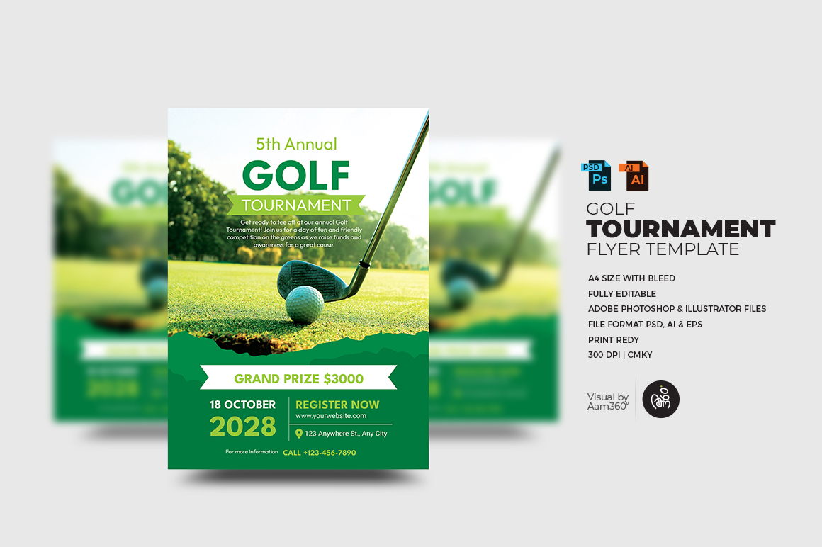 Template #351436 Advertisement Golf Webdesign Template - Logo template Preview