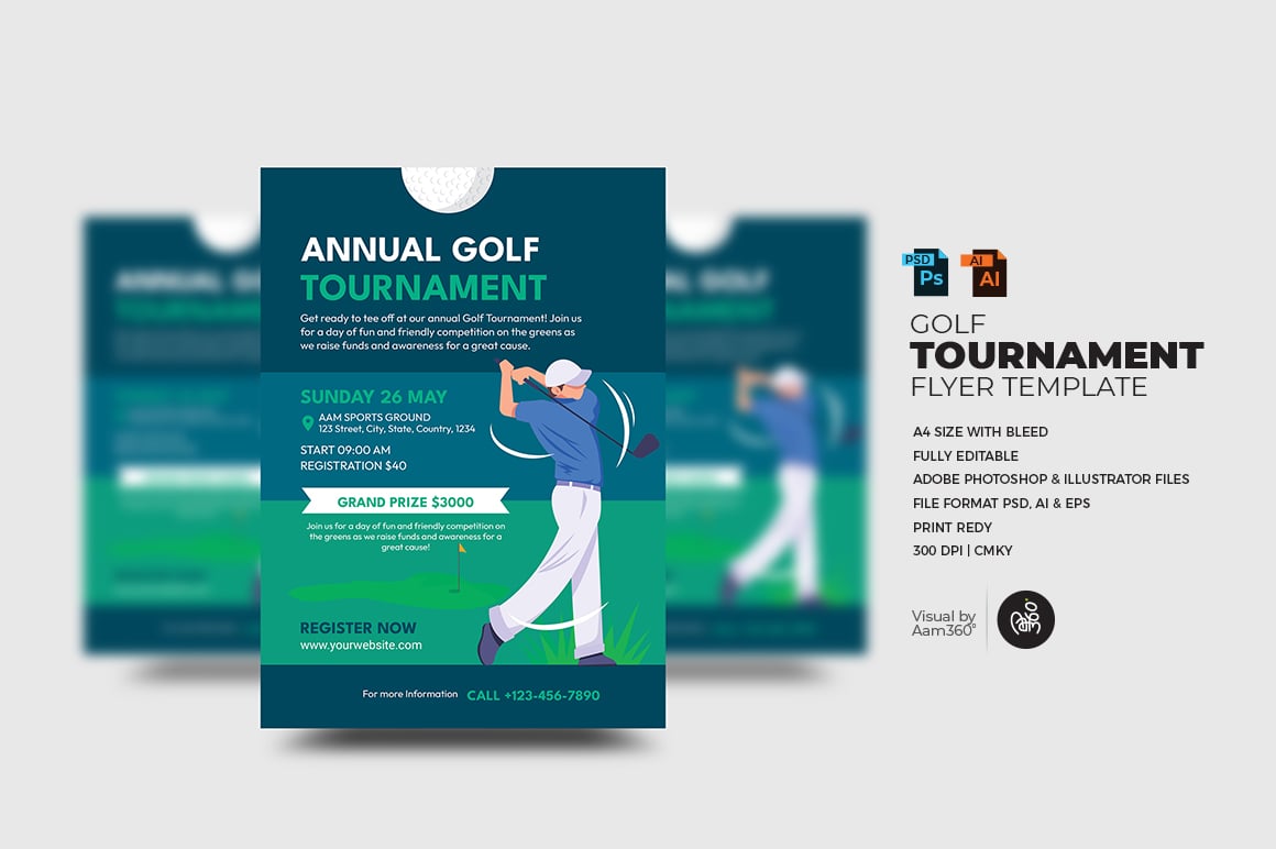 Template #351437 Advertisement Golf Webdesign Template - Logo template Preview