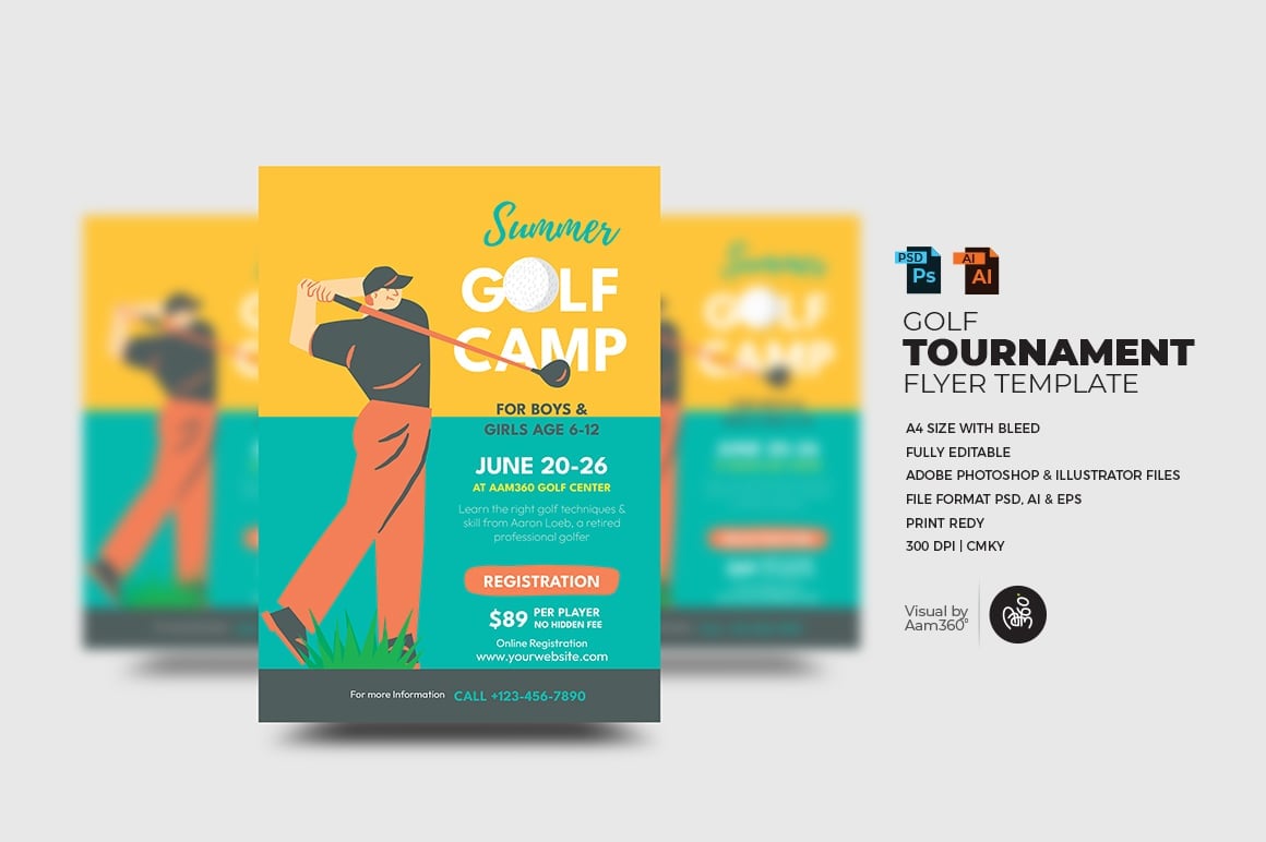 Template #351438 Advertisement Golf Webdesign Template - Logo template Preview