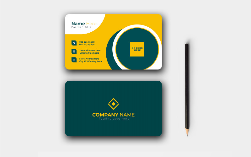 Clean and classic business card template Corporate Identity