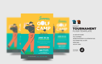 Golf Tournament Flyer Template.,