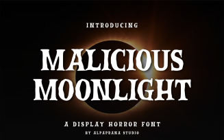 Malicious Moonlight - Display Font